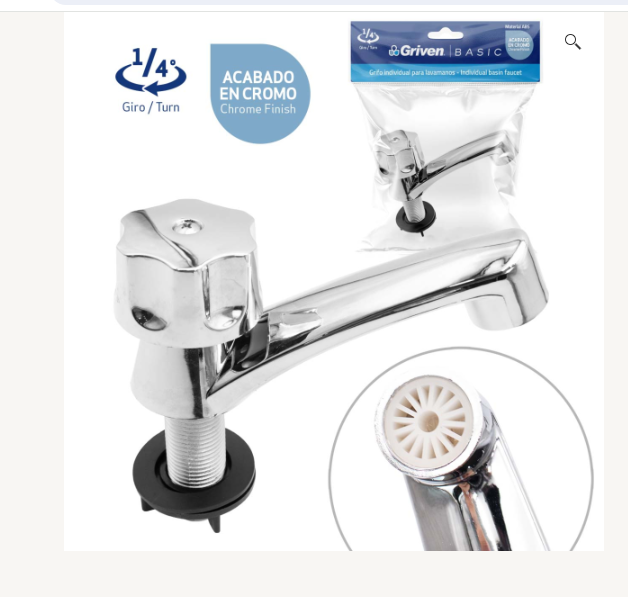 LLAVE GRIVEN P/LAVAMANO IND PLAST/CROM