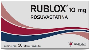 RUBLOX ROSUVASTATINA 10MG X 30TABL