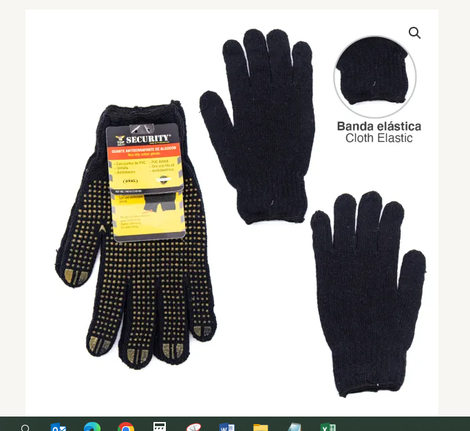 GUANTES SECURITY PUNTOS PVC ANTIDERRAPANTES