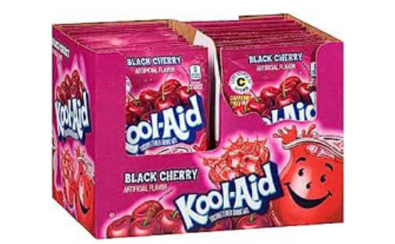 BEBIDA EN POLVO KOOL AID 3,6GR BLACK CHERRY
