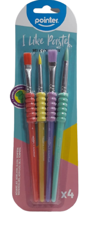 SET DE PINCELES POINTER 4UND C/AGARRE