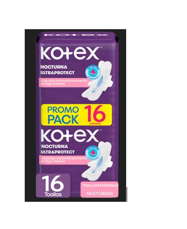 TOALLA SANIT KOTEX 16UND PROMO PACK NOCTURNA
