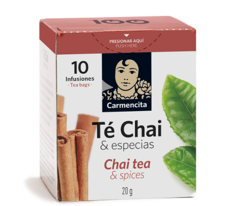 TE NEGRO CHAI CARMENCITA 20GR  CON ESPECIAS