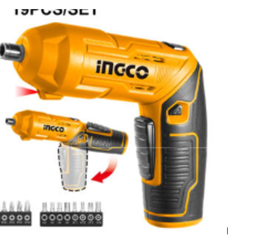 DESTORNILLADOR INGCO 4V 19PZA RECARGABLE