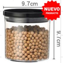 ENVASE CONSERVADOR PARA ESPECIAS CON TAPA REDONDO 9.8*9.7