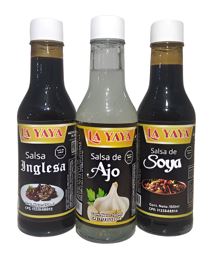 COMBO SALSAS LA YAYA 150ML AJO SOYA INGLESA