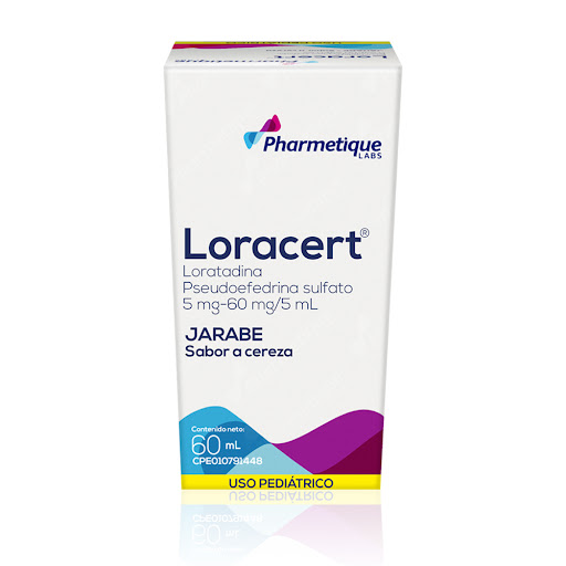 LORACERT JBE PED 5MG 60MG/5ML X 60ML PHARMETIQUE