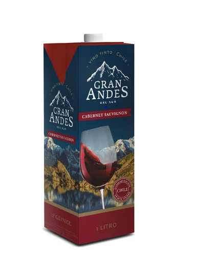 VINO GRAN ANDES DEL SUR 1LT TINTO CABERNET SAUVIGNON