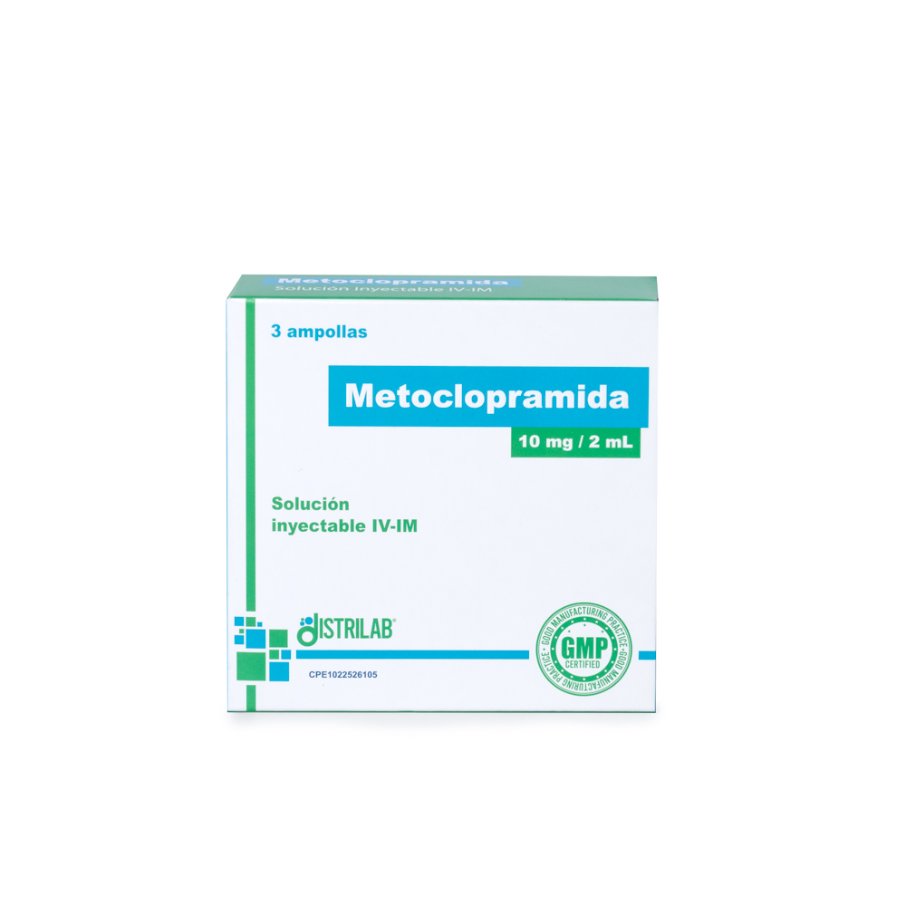 METOCLOPRAMIDA 10MG /2ML X 3AMP IV IM DISTRILAB