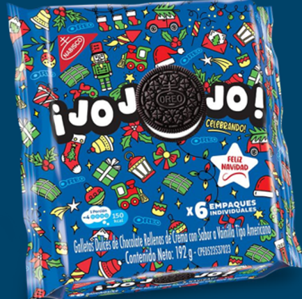 GALLETA OREO 192GR AMERICANO NAVIDAD
