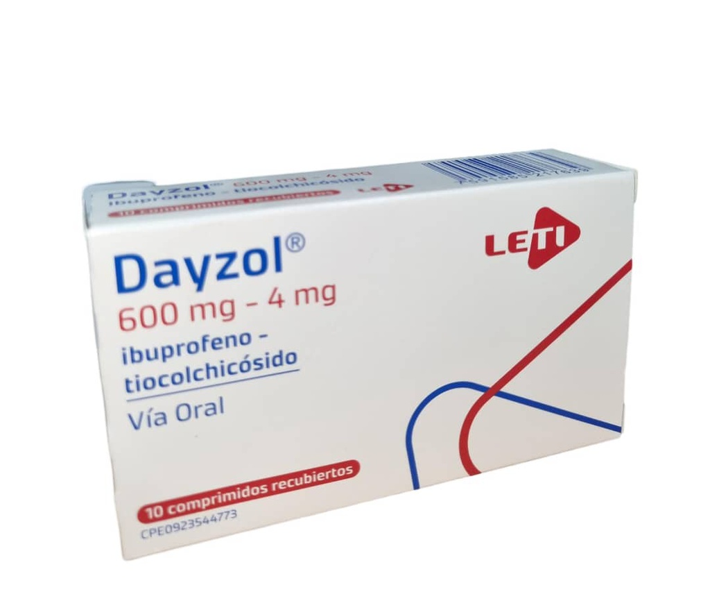 DAYZOL 600MG 4MG X 10COMP IBUP TIOC LETI
