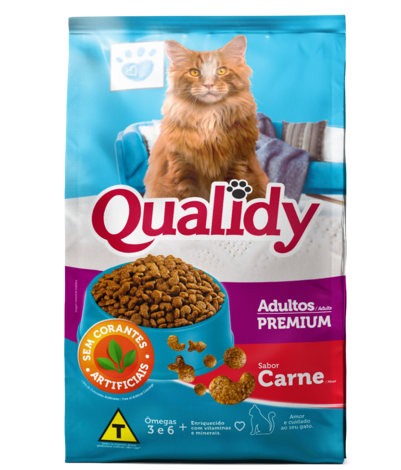 ALIMENTO P/GATO QUALIDY 1KG CARNE ADULTO