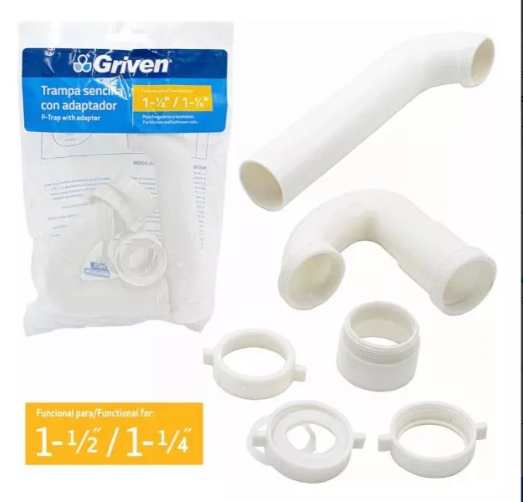SIFON GRIVEN  FREGADERO/LAVAMANOS1 1/2 Y 1 1/4 4-75