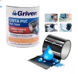 CINTA ADH. FLEX GRIVEN NEGRA 4&quot;x1.5 MTS 5-316