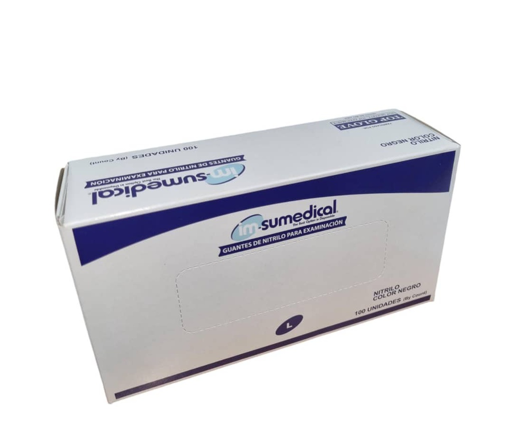 GUANTES DE NITRILO 100UND NEGRO L IMSUMEDICAL