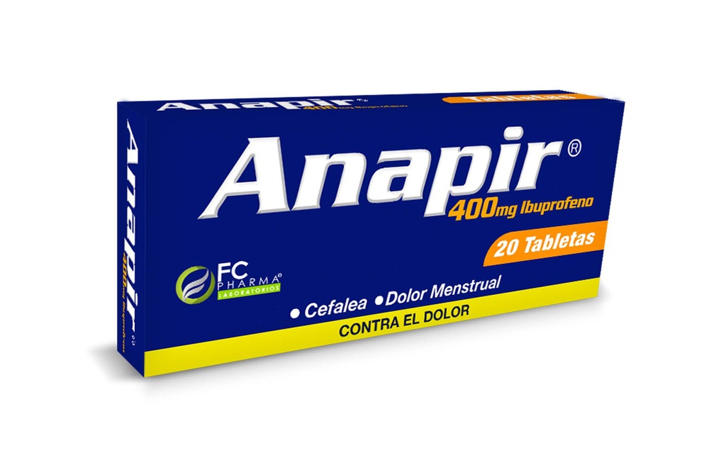 ANAPIR 400MG 20TAB IBUPROFENO FC LABORATORIO