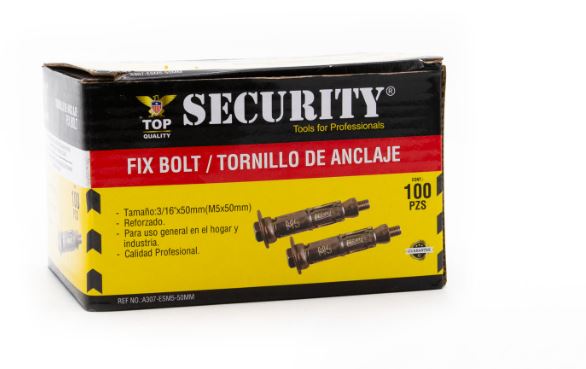 RAMPLUG SECURITY 3/8X100 UND METALICOS   5-082