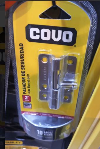 PASADOR COVO DE SEGURIDAD 5PUL  ACERO INOX 8-289 