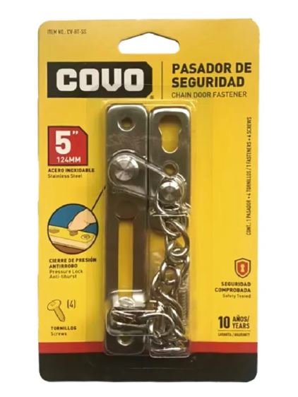 PASADOR COVO DE SEGURIDAD 5PUL C/CADENA7-913