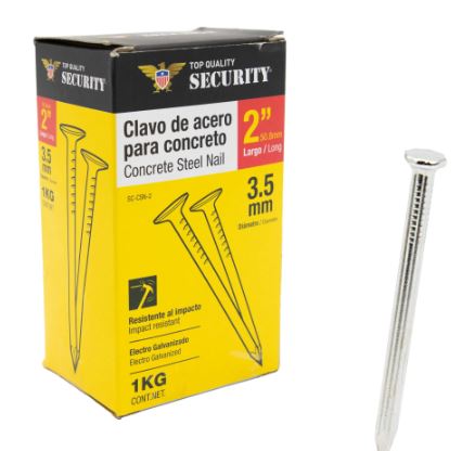 CLAVOS CONCRETO SECURITY 2PUL 1KG 7-430