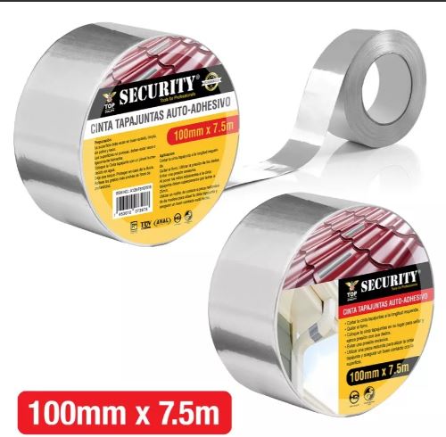 CINTA SECURITY 100MMX7,5 MTS ADHESIVO ASFALTICO5-209