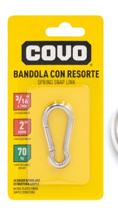 ESLABON COVO 2PULX 70 KG CON RESORTE 4-150 