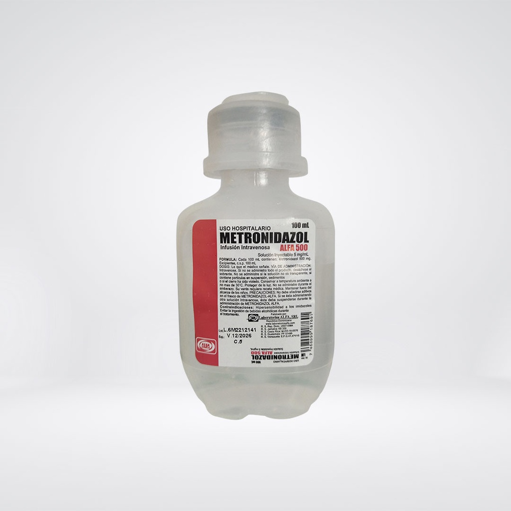 METRONIDAZOL 500MG X 100ML SOL INY IV ALFA