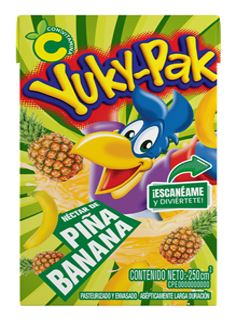 JUGO YUKYPAK 250ML PIÑA BANANA