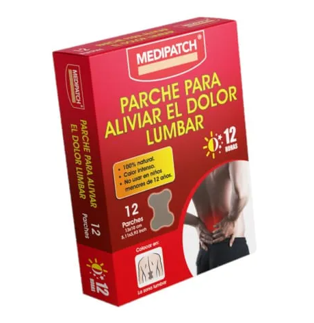 PARCHE PARA DOLOR LUMBAR 12 PARCHES MEDIPATCH
