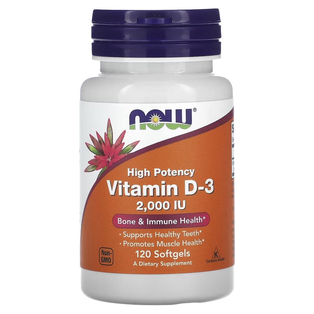 VITAMINA D3 2000UI X 30CAPS NOW