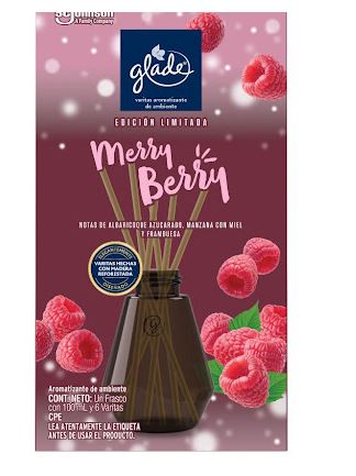 AMBIENTADOR GLADE 100ML+6VARITAS  MERRY BERRY