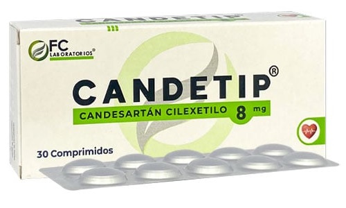 CANDETIP 8MG 30COMP CANDESARTAN CILEXETILO FC PHARMA