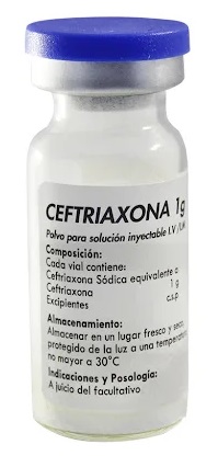 CEFTRIAXONA 1G X 1AMP SOL INY I.M I.V DROTAFARMA