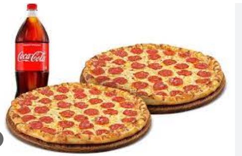 2 PIZZA MIXTA + COCA COLA 1LT