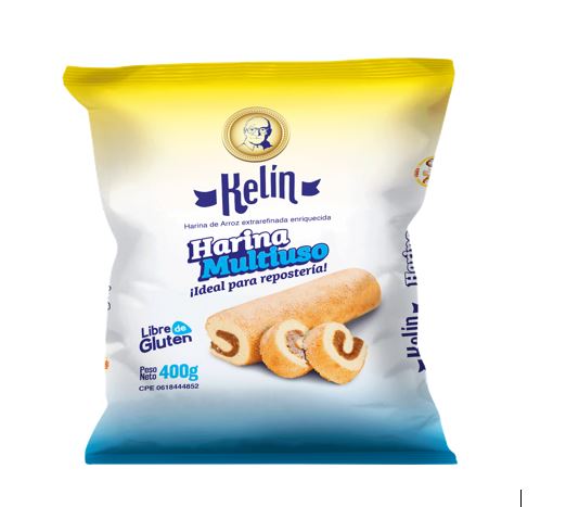 HARINA KELLIN 400GR DE ARROZ  MULTIUSOS S/G