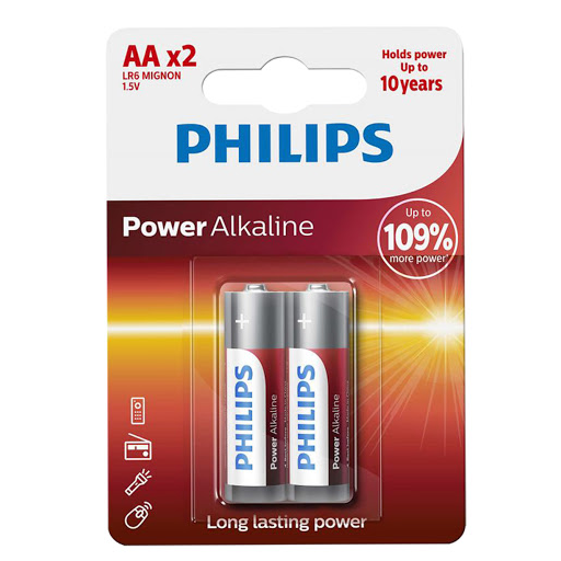 PILA AA ALCALINA PHILIPS 2UND