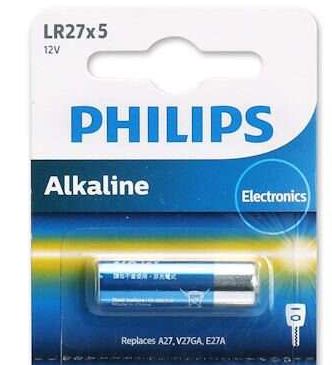 PILA 27A ALCALINA PHILIPS 1UND