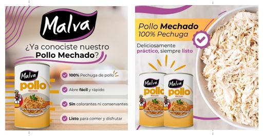 POLLO MECHADO MALVA 170GR
