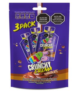 CREMA FLIPS CRUNCHY 27GR 3 PACK CHOCOLATE