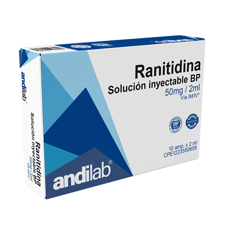 RANITIDINA 50MG/2ML X 1AMP IM IV ANDILAB