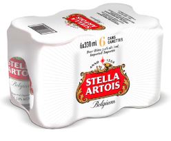 CERVEZA STELLA ARTOIS 330ML LATA SIXPACK