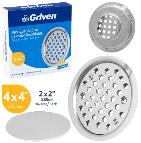 REJILLA GRIVEN CROMADA REDONDA ANTICU