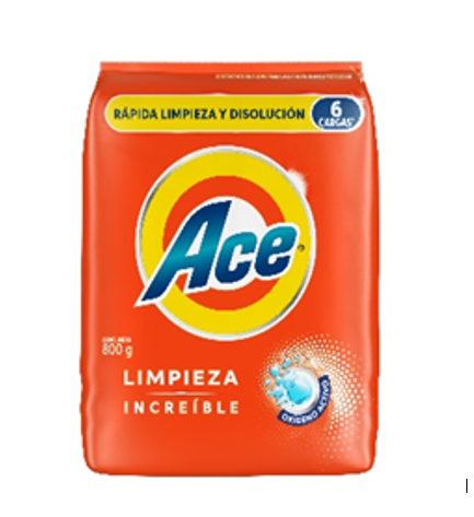 DETERGENTE ACE 800GR POLVO LIMP INCREIBLE
