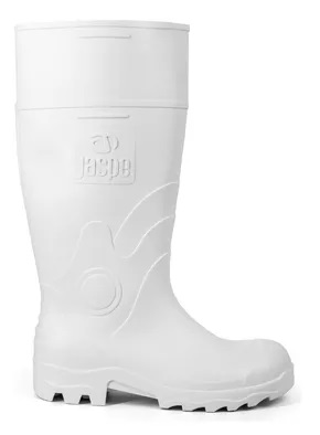 BOTA PVC JASPE LARGA TALLA 40 BLANCO