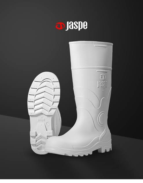 BOTA PVC JASPE LARGA TALLA 43 BLANCO