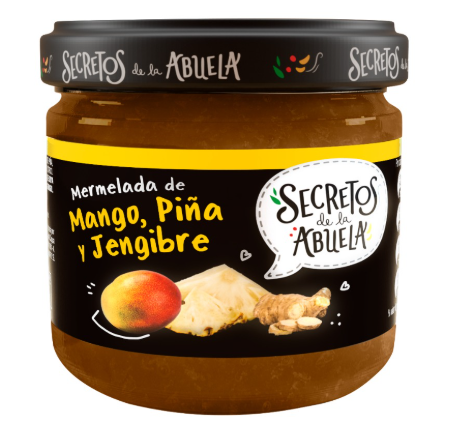 MERMELADA SECRETOS DE LA ABUELA 250GR MANGO PIÑA Y JENGIBRE