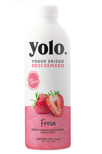 YOGURT GRIEGO YOLO 750ML FRESA LIQ