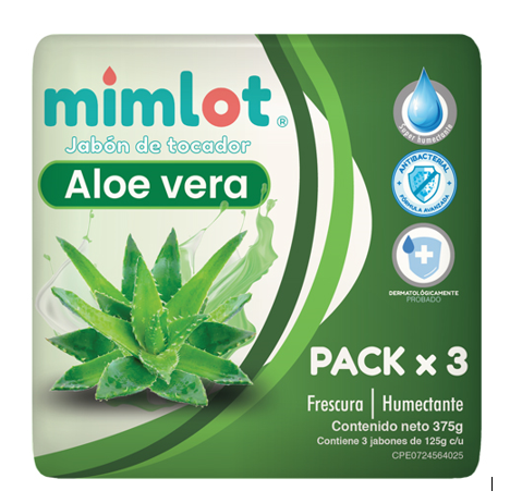 JABON MIMLOT 125GR X3UNI ALOE VERA