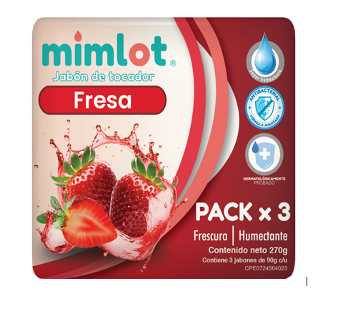 JABON MIMLOT 90GR X3UNI FRESA 