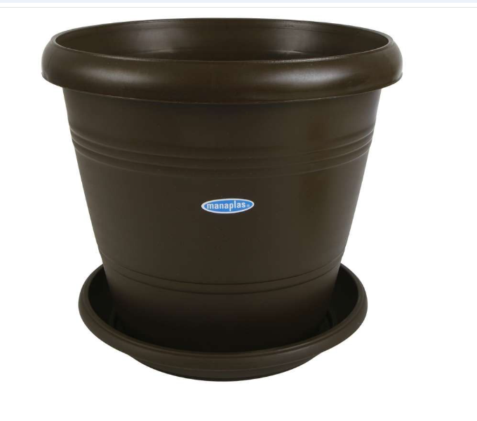 MATERO MANAPLAS ELEGANCE C/PLATO MARRON 25CM